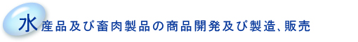 水産品及び畜肉製品の商品開発及び製造､販売